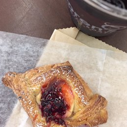 Small (16 oz) cold brew ($4) and raspberry danish from Bien Cuit ($3.75). IG: croissant_eater
