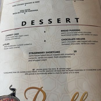 Paella's Mediterranean Fusion  - Dessert menu - Mediterranean Near Me - Naples, Florida