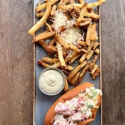 The Nook and Cranny - Lobster Roll with upgrade to garlic parmesan fries