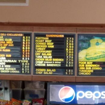 Deli & Bread Connection - Menu board inside - Bakeries Near Me - Lihue, Hawaii