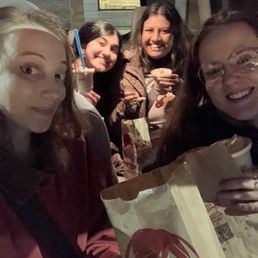 us enjoying the wendy's food! us enjoying the wendy's food!