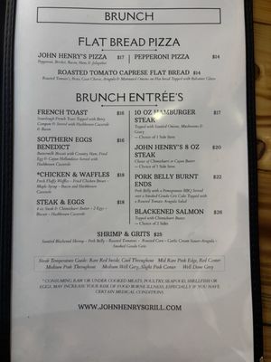 Menu photo 1 John Henry's Grill Rome, GA Menu photo 1 John Henry's Grill Rome, GA