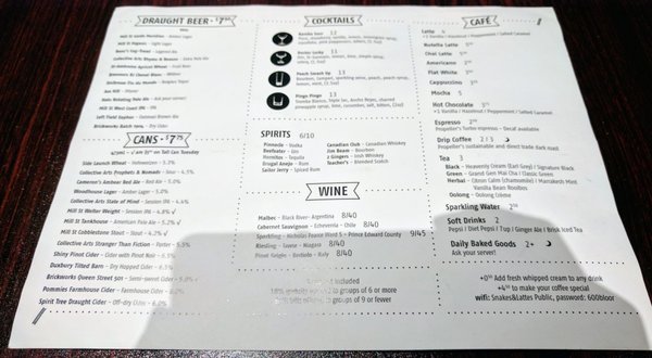 Menu photo 4 Snakes & Lattes Annex Toronto, ON