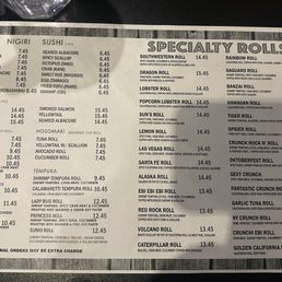 Roll menu