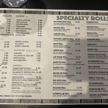 Sushi Garden - Roll menu - Sushi Bars Near Me - El Paso, Texas
