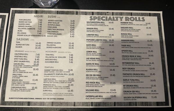 Menu photo 6 Sushi Garden El Paso, TX