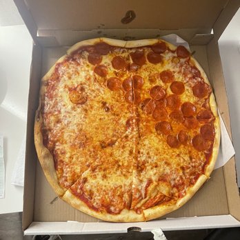 Amore Pizzeria - Large half pepperoni half cheese - Pizza Near Me - Flushing, New York Amore Pizzeria - Large half pepperoni half cheese - Pizza Near Me - Flushing, New York