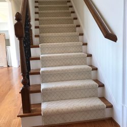 Alan's Flooring - Bora Bora- Cornsilk on stairs as a runner! 6.6 type Nylon Stainmaster from Fabrica (The best of the best)