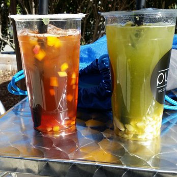 Pure Tea Bar - Left - prom date Right - lychee breeze - Bubble Tea Near Me - San Jose, California Pure Tea Bar - Left - prom date Right - lychee breeze - Bubble Tea Near Me - San Jose, California