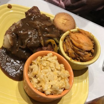 Mama J's Kitchen - Pork chop and gravy with peppers and onions - Soul Food Near Me - Richmond, Virginia