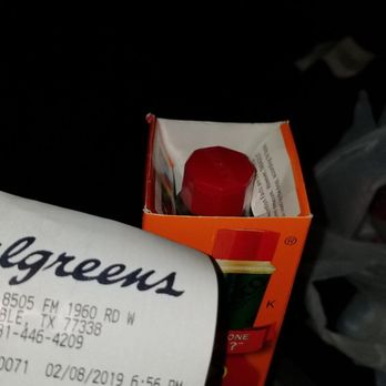 Walgreens - a receipt and a box of sauce - Drugstores Near Me - Humble, Texas