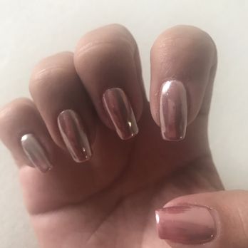 Peerage Nail Spa - Hot pink Under/ chrome on top! Solid chrome Nails. Basic/simple/ classy! - Nail Salons Near Me - San Jose, California Peerage Nail Spa - Hot pink Under/ chrome on top! Solid chrome Nails. Basic/simple/ classy! - Nail Salons Near Me - San Jose, California