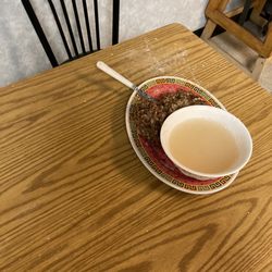 Chinatown - Raw meat for filling wontons, left out at room temp for hours..