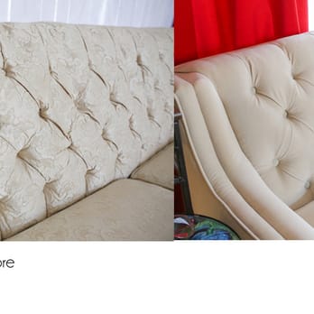 Artistic Upholstery - The tufting on the spring coiled back is perfect!  The springs were re-tightened during the reupholstery process. - Furniture Reupholstery Near Me - La Habra, California