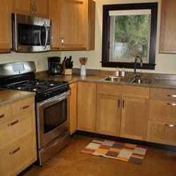 Red Barn Retreat Vacation Rental - Modern kitchen stocked with everything you need to cook and serve great meals.