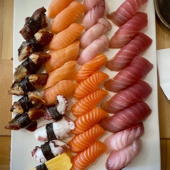 Sushi Taku - Eel Nigiri; Octopus Nigiri; Egg Nigiri; Smoked Salmon Nigiri; Salmon Nigiri; Yellowtail Nigiri; White Tuna Nigiri - Japanese Near Me - Chicago, Illinois Sushi Taku - Eel Nigiri; Octopus Nigiri; Egg Nigiri; Smoked Salmon Nigiri; Salmon Nigiri; Yellowtail Nigiri; White Tuna Nigiri - Japanese Near Me - Chicago, Illinois