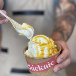Chicknic - Froze my custard with passion fruit sauce