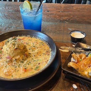 Georgia Blue - Shrimp & Grits, loaded fries and most well crafted margarita - Southern Near Me - Starkville, Mississippi Georgia Blue - Shrimp & Grits, loaded fries and most well crafted margarita - Southern Near Me - Starkville, Mississippi