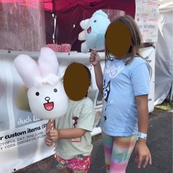 Sweet Art - Cotton candy bunny and axolotl