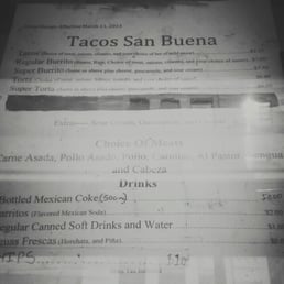 The menu. Tried to edit for better legibility. The menu. Tried to edit for better legibility.