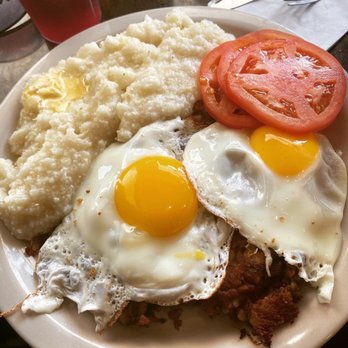 Andy's Restaurant - Corned Beef Hash with grits. So good! - Diners Near Me - Highland Falls, New York