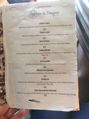 Menu photo 2 Farrier & Draper Dublin, D Menu photo 2 Farrier & Draper Dublin, D