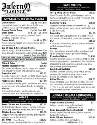 Menu photo 8 Inferno Lounge Astoria, OR Menu photo 8 Inferno Lounge Astoria, OR