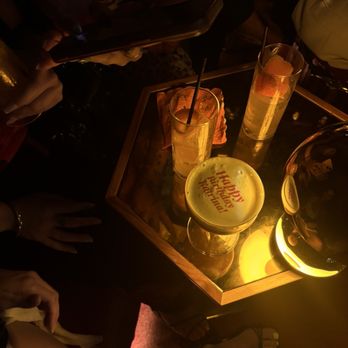 Starlite - One of the bartenders/managers brought our friend a special birthday drink - Cocktail Bars Near Me - San Diego, California