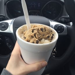 Medium cookie dough arctic swirl. Just under four dollars.