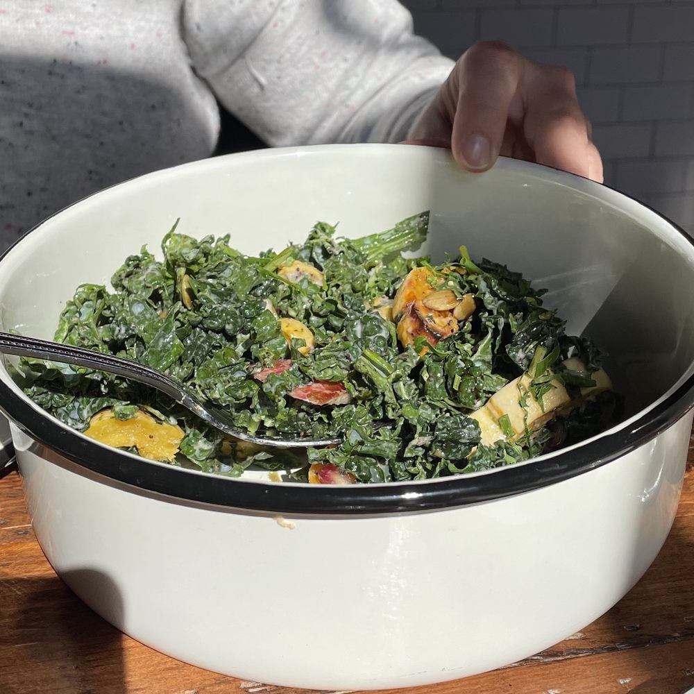 Lardon - Kale salad desperately needed massaging as it was very tough. The add ins were good. - Cafes Near Me - Chicago, Illinois Lardon - Kale salad desperately needed massaging as it was very tough. The add ins were good. - Cafes Near Me - Chicago, Illinois
