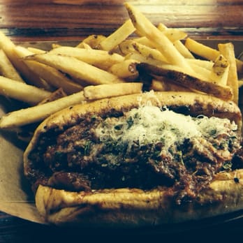 Block 16 - Spicy sausage with a ox tail ragu topped with peppers. - American Near Me - Omaha, Nebraska