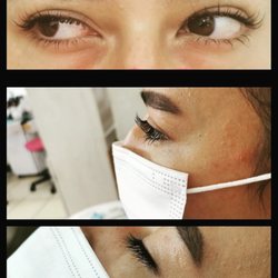 Pink Nails - Lifting eyelashes