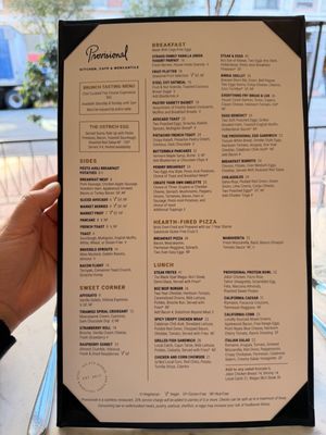 Menu photo 3 Provisional Kitchen San Diego, CA