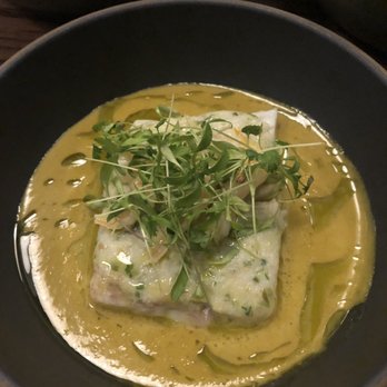 Proxi - Stone bass in curry - Tapas/Small Plates Near Me - Chicago, Illinois Proxi - Stone bass in curry - Tapas/Small Plates Near Me - Chicago, Illinois