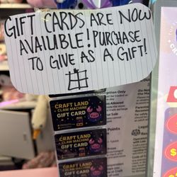 Craft Land - Gift cards available