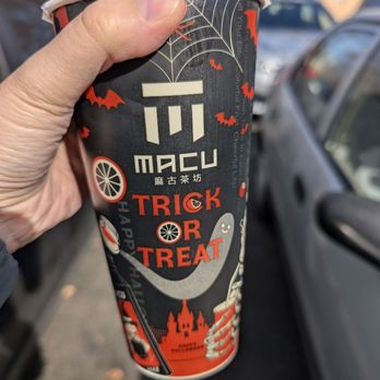 Macu Tea - Halloween edition cup - Bubble Tea Near Me - San Jose, California Macu Tea - Halloween edition cup - Bubble Tea Near Me - San Jose, California
