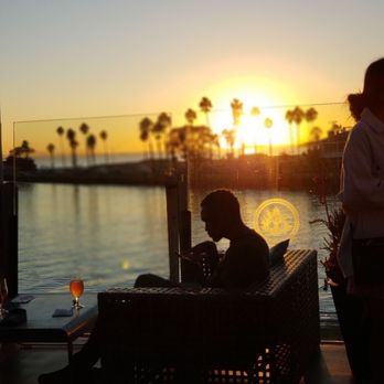 Ballast Point Brewing Long Beach - Sunset in November at 80° - Breweries Near Me - Long Beach, California