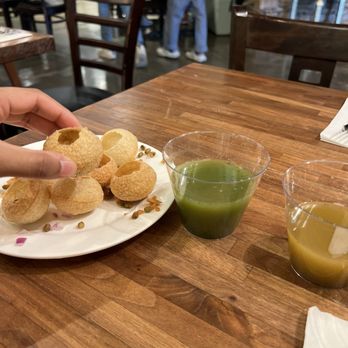 Royal Tadka - Pani puri (mint water and spicy water) - Buffets Near Me - Alpharetta, Georgia Royal Tadka - Pani puri (mint water and spicy water) - Buffets Near Me - Alpharetta, Georgia