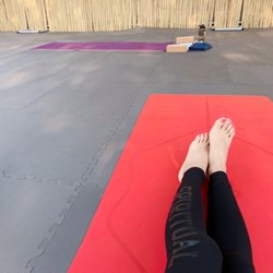 YogaSix Danville - A glimpse of their beautiful outdoor bamboo studio