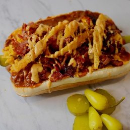 Pastrami Chili Hot Dog
