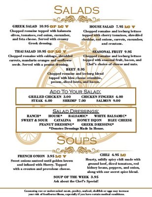 Menu photo 5 Boneshakers At Timberlanes Complex Salem, OH