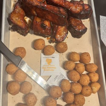 Little Richard's Barbeque - My six ribs and hush puppies! Very Smokey and delicious! - Barbeque Near Me - Walkertown, North Carolina Little Richard's Barbeque - My six ribs and hush puppies! Very Smokey and delicious! - Barbeque Near Me - Walkertown, North Carolina