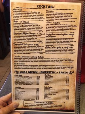 Menu photo 1 Oysters Mexican & Seafood Kingman, AZ Menu photo 1 Oysters Mexican & Seafood Kingman, AZ