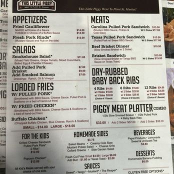 This Little Piggy - Menu - Barbeque Near Me - Winter Garden, Florida This Little Piggy - Menu - Barbeque Near Me - Winter Garden, Florida
