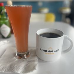 Over Easy - Woodlands Village - Prickly pear mimosa and house Coffee