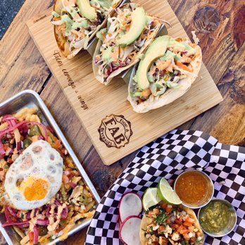 The FAB - Shrimp Taco Dirty Fries Chicken Street Taco - Sports Bars Near Me - San Jose, California The FAB - Shrimp Taco Dirty Fries Chicken Street Taco - Sports Bars Near Me - San Jose, California