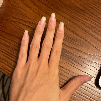 Escape Nails Spa - After filing off the powder- I stopped her from continuously filing this hand - Nail Salons Near Me - Whitefish, Montana Escape Nails Spa - After filing off the powder- I stopped her from continuously filing this hand - Nail Salons Near Me - Whitefish, Montana