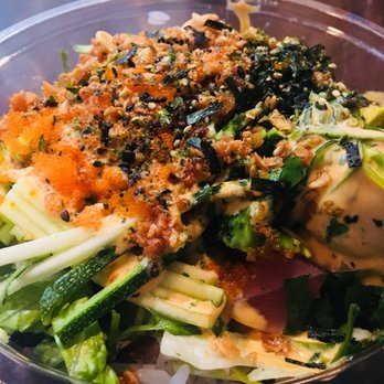 Butterfish - I made my own bowl which is included ahi tuna, salmon, and steak, and some topping - Poke Near Me - Clovis, California Butterfish - I made my own bowl which is included ahi tuna, salmon, and steak, and some topping - Poke Near Me - Clovis, California