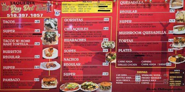 Menu photo 3 El Rey Del Taco Hayward, CA