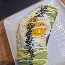 Avocado toast with egg. So good!